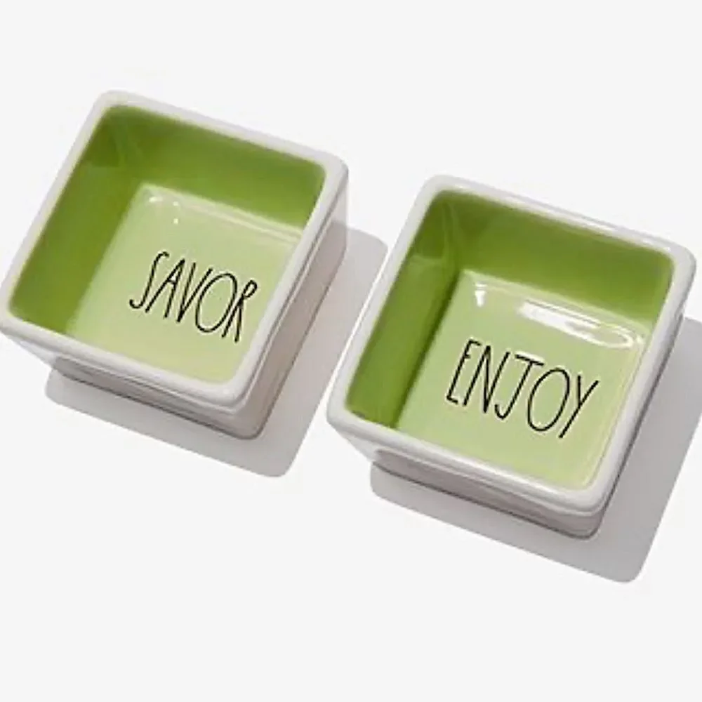 Rae Dunn Savor and Enjoy Square Bowl Set!